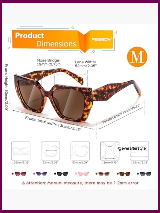TR Frame Polarized Sunglasses, Oversized Square Retro Shades UV400 Protection main image 4